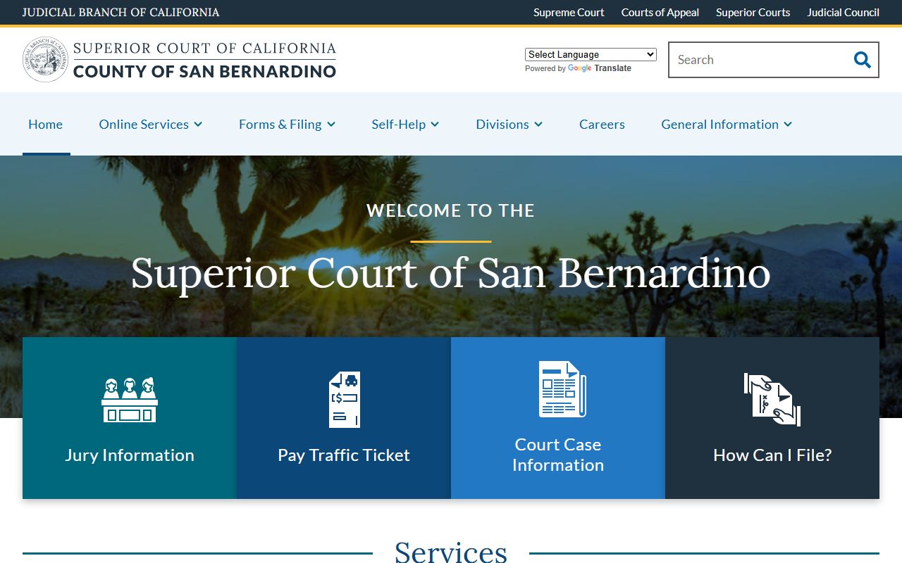 San Bernardino County court records Superior Court legacy domain