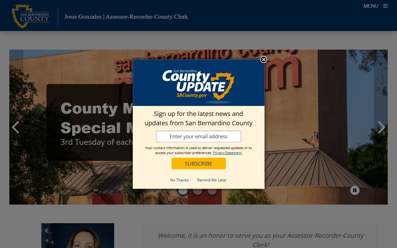 San Bernardino County court records Assessor Recorder County Clerk home
