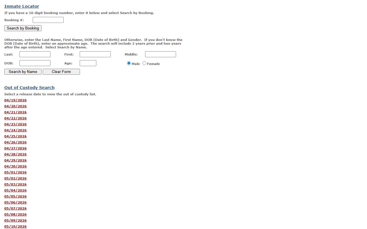 San Bernardino County warrant search direct inmate locator application